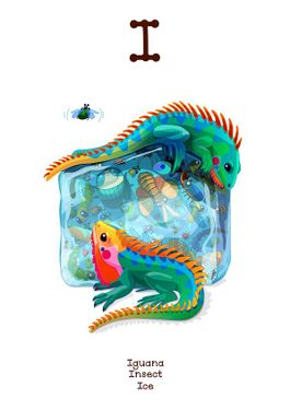 وکتور آموزش زبان انگلیسی وکتور حرف I