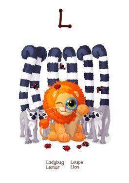 وکتور آموزش زبان انگلیسی وکتور حرف L