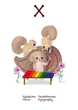 وکتور آموزش زبان انگلیسی وکتور حرف X