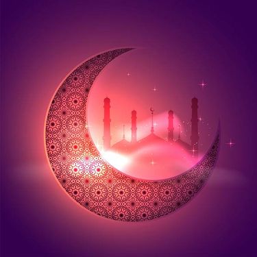 وکتور ماه رمضان وکتور حلال ماه گرافیکی