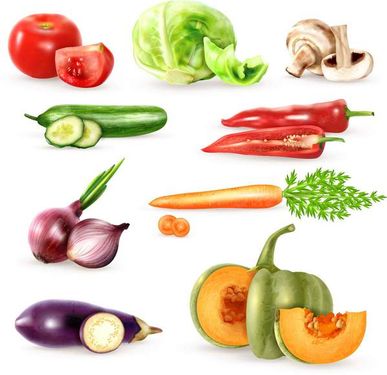 وکتور گوجه فرنگی وکتور فلفل دلمه ای