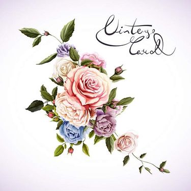 وکتور گل و بوته وکتور حاشیه گل طبیعی