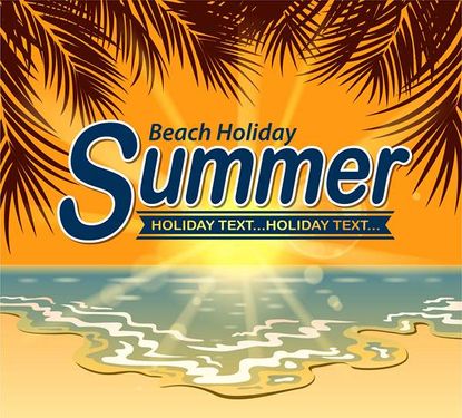 وکتور ساحل دریا وکتور تابش نور خورشید