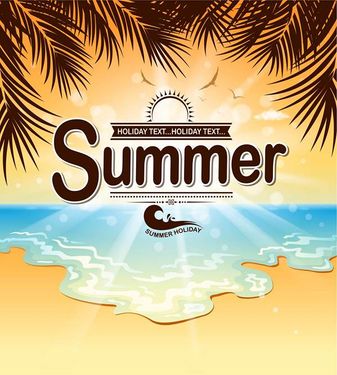 وکتور ساحل دریا وکتور تابش نور خورشید