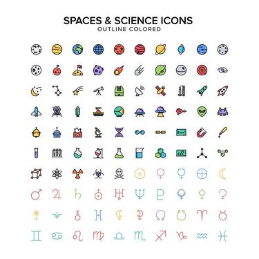 وکتور آیکن سیارات منظومه شمسی