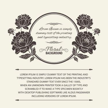 وکتور حاشیه گل وکتور کادر گل