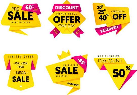 وکتور لیبل سه بعدی وکتور لیبل گرافیکی