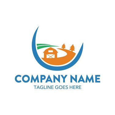 وکتور لوگو کشاورزی وکتور آرم  مزرعه