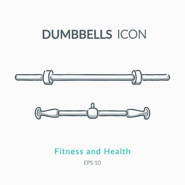 وکتور آیکن دمبل وکتور سالن پرورش اندام