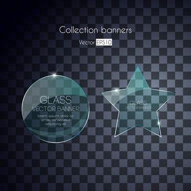 وکتور لیبل شفاف وکتور لیبل شیشه ای