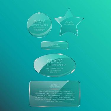 وکتور لیبل شفاف وکتور لیبل شیشه ای