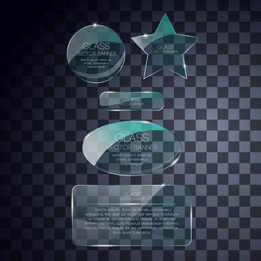 وکتور لیبل شفاف وکتور لیبل شیشه ای