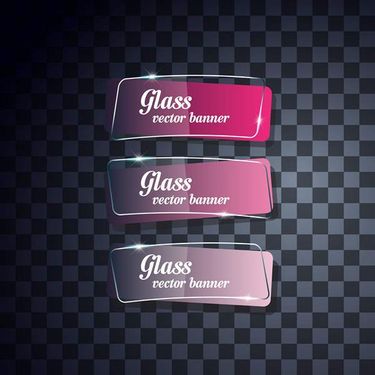وکتور لیبل شفاف وکتور لیبل شیشه ای