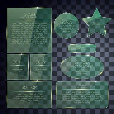 وکتور لیبل شفاف وکتور لیبل شیشه ای