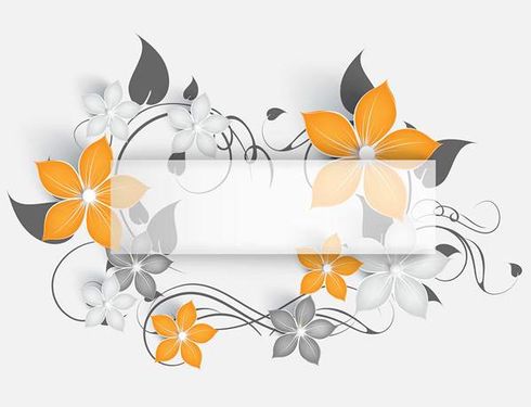 وکتور حاشیه گل وکتور کادر گل