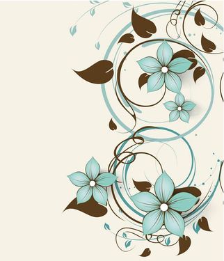 وکتور حاشیه گل وکتور  گل و بوته