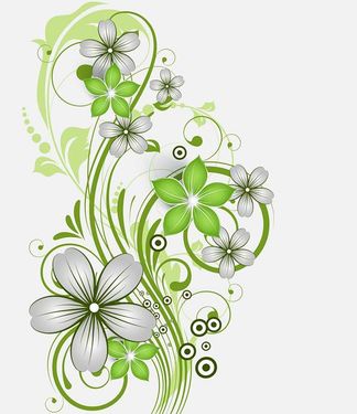 وکتور حاشیه گل وکتور  گل و بوته