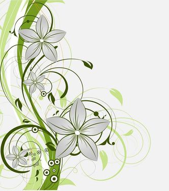 وکتور حاشیه گل وکتور  گل و بوته