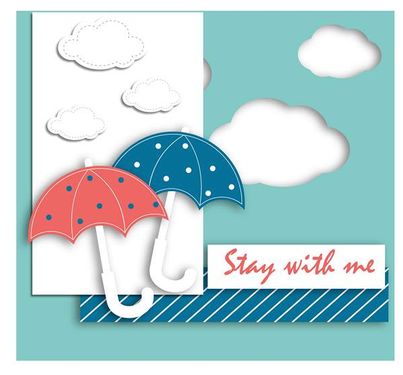 وکتور چتر رنگی وکتور بیمه وکتور ابر