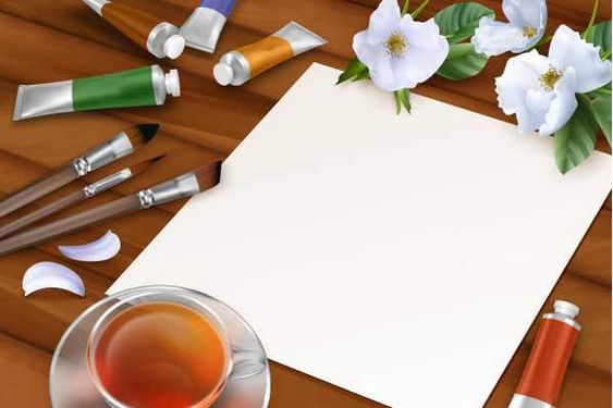 وکتور گل وکتور کاغذ نقاشی وکتور قلموی نقاشی