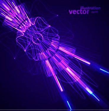 وکتور جلوه نور وکتور موج نور