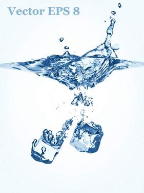 وکتور قالب یخ وکتور آب