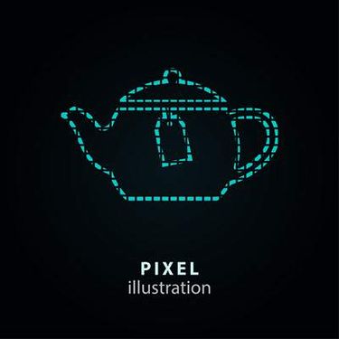 وکتور  پیکسلی وکتور اشکال پیکسلی