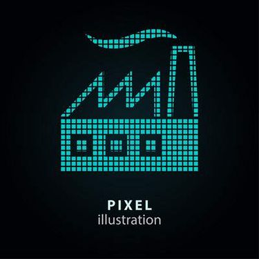 وکتور  پیکسلی وکتور اشکال پیکسلی