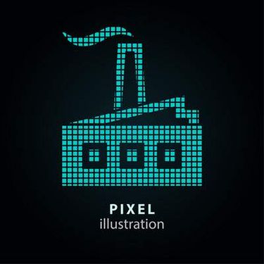 وکتور  پیکسلی وکتور اشکال پیکسلی