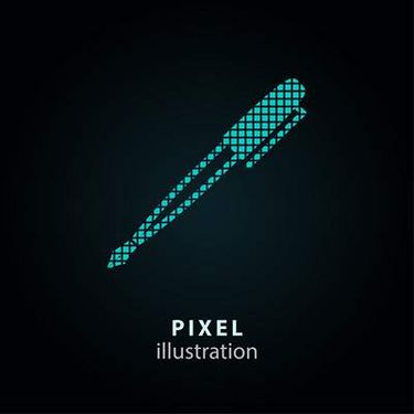 وکتور  پیکسلی وکتور اشکال پیکسلی