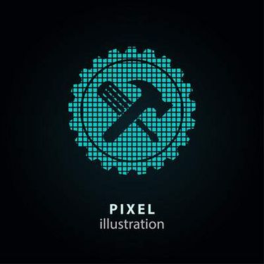 وکتور  پیکسلی وکتور اشکال پیکسلی