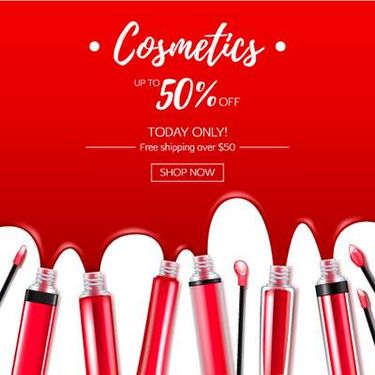 وکتور لوازم آرایش وکتور رژلب