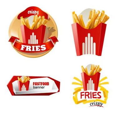 وکتور سیب زمینی سرخ شده