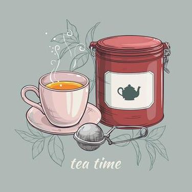 وکتور چای وکتور فنجان شیشه ای چای