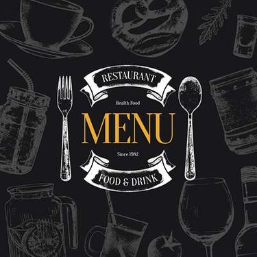 وکتور منوی رستوران وکتور آشپزخانه