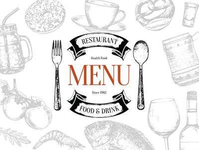 وکتور منوی رستوران وکتور آشپزخانه