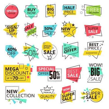 وکتور لیبل سه بعدی وکتور برچسب مثلثی