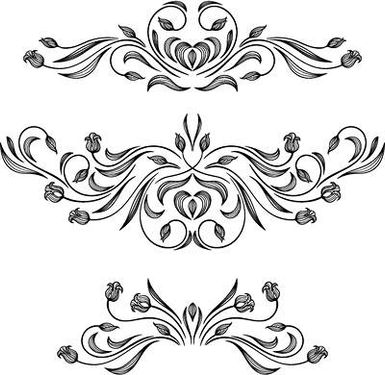 وکتور حاشیه گل وکتور حاشیه گل و بوته