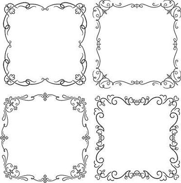 وکتور کادر گل و بوته وکتور حاشیه گل و بوته
