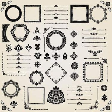 وکتور کادر گل و بوته وکتور حاشیه گل و بوته