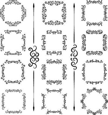 وکتور کادر گل و بوته وکتور حاشیه گل و بوته