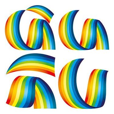 وکتور موج رنگین کمان وکتور نور رنگین کمان