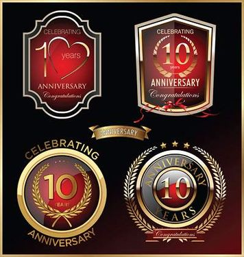 وکتور لیل گرافیکی وکتور برچسب سه بعدی