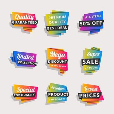 وکتور برچسب سه بعدی وکتور لیبل مثلثی