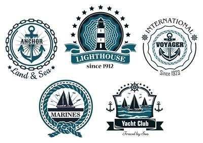 وکتور برچسب وکتور لیبل  فرمان کشتی