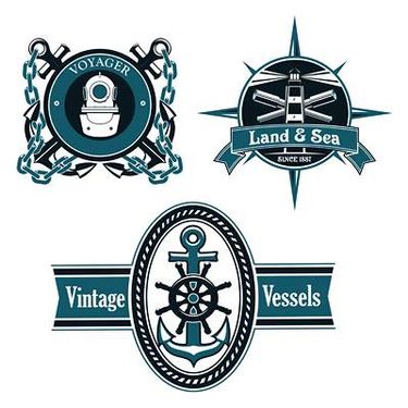 وکتور برچسب وکتور لیبل  فرمان کشتی