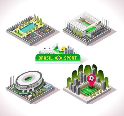 وکتور ورزشگاه وکتور استادیوم فوتبال