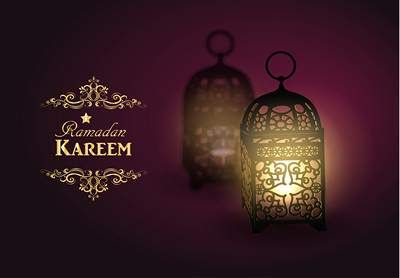 وکتور فانوس وکتور ماه رمضان