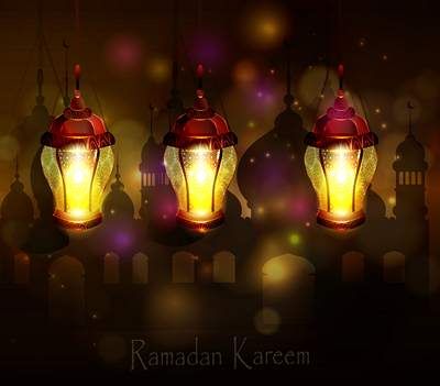 وکتور فانوس وکتور ماه رمضان