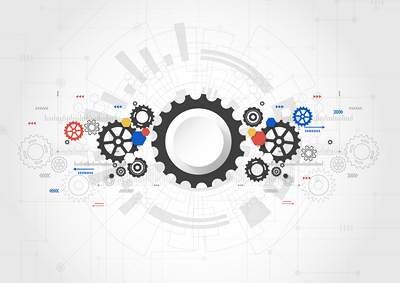 وکتور بک گراند تکنولوژی وکتور چرخ دنده